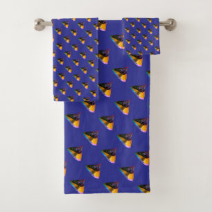 Blue Dog Kisses Deep Blue      Bath Towel Set