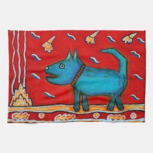 Blue Dog Kitchen Towel
