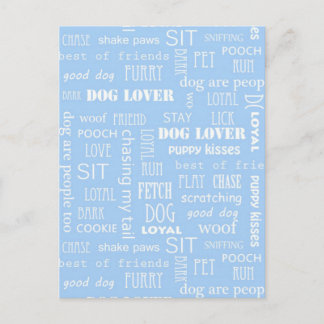 Blue Dog Lover Sayings Postcard