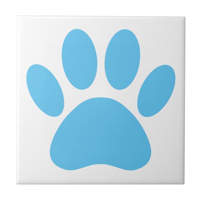 Blue Dog Pawprint Tile (Front)