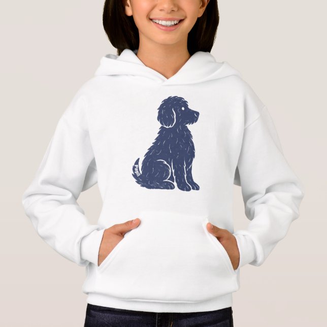 Blue Dog Silhouette Minimal Art (Front)