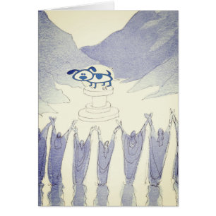 Blue Dog Worship Card