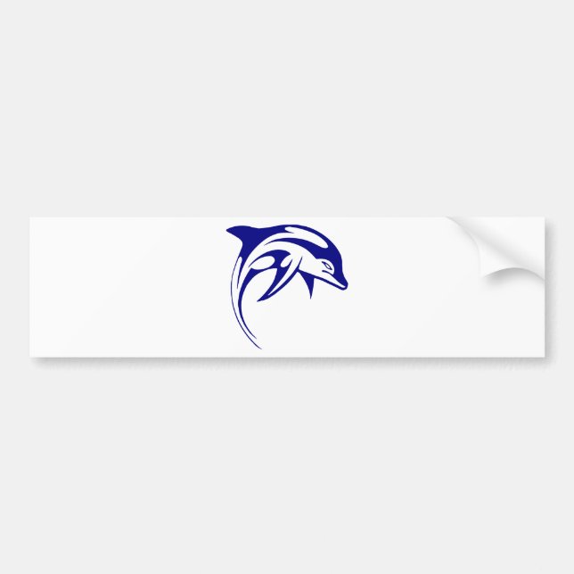 Blue Dolphin Bumper Sticker (Front)