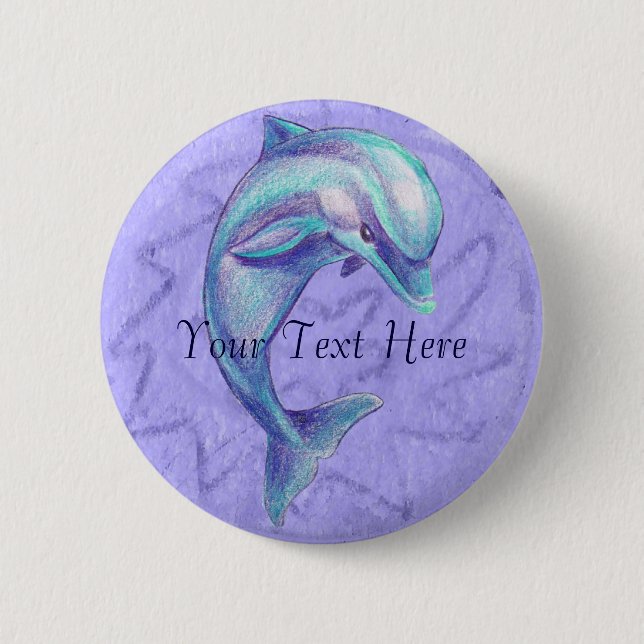 Blue Dolphin Button (Front)