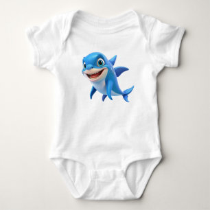 Blue Dolphin Delight. Baby Bodysuit