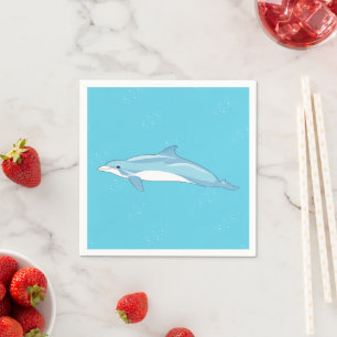 Blue Dolphin Ocean Party Napkin