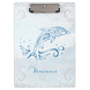 Blue Dolphin Personalised Clipboard