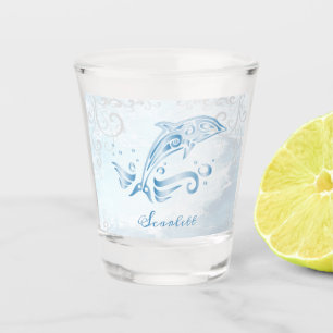 Blue Dolphin Personalised Shot Glass