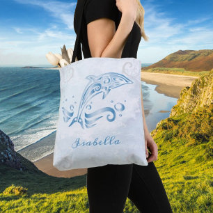 Blue Dolphin Personalised Tote Bag
