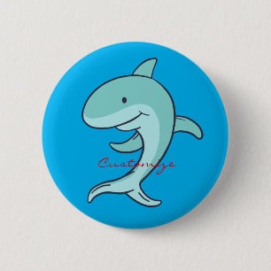 Blue Dolphins Leaping Thunder_Cove 6 Cm Round Badge