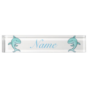 Blue Dolphins Leaping Thunder_Cove Nameplate