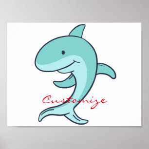 Blue Dolphins Leaping Thunder_Cove Poster