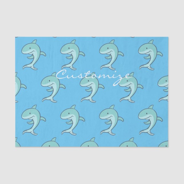 Blue Dolphins Leaping Thunder_Cove Tissue Paper (Front)