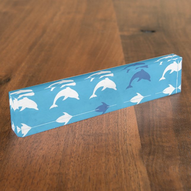 Blue dolphins nameplate (Side)