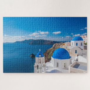 Blue Domes of Santorini Jigsaw Puzzle
