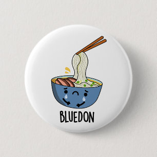 Blue-don Funny Udon Pun 6 Cm Round Badge