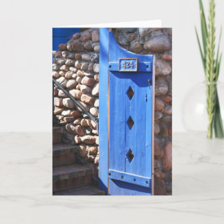 Blue Door Greeting Card