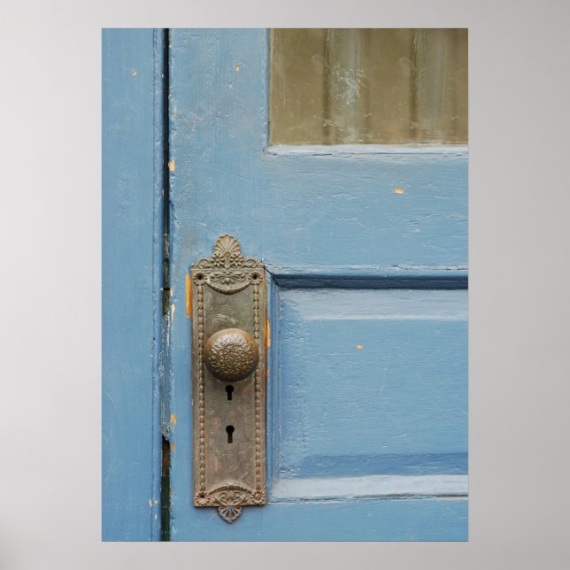 Blue Door Knob Poster (Front)