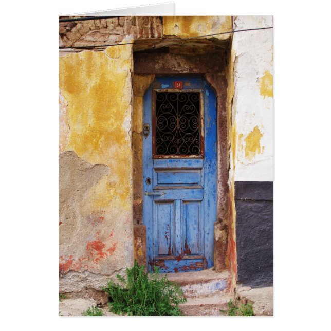 Blue Door on the Greek island Mykonos (Front)