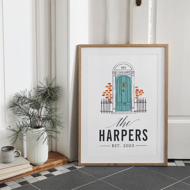 Blue Door | Personalised Family Name Print (Creator Uploaded)