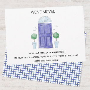 Blue Door We Have Moved New Home Announcement