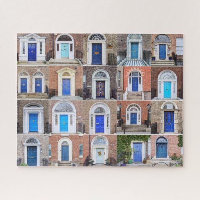 Blue Doors of Dublin Jigsaw Puzzle (Horizontal)