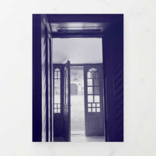 Blue doors Tri-Fold holiday card