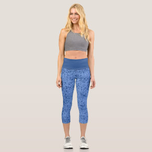 Blue Dot Chaos Capri Leggings
