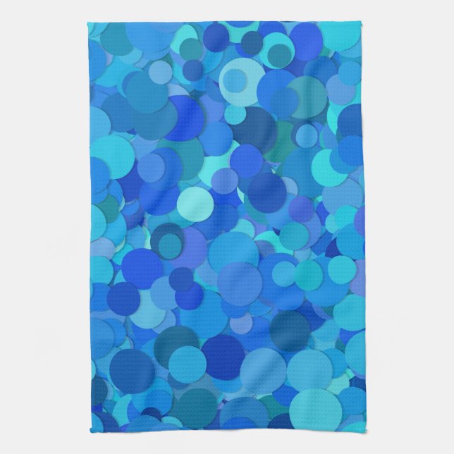 blue dot confetti kitchen towel (Vertical)