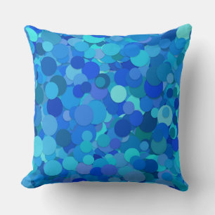 blue dot confetti pillow