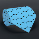 Blue Dots Circle Pattern Valentine's Day Gift 2023 Tie<br><div class="desc">Designed with cute blue dots patterns in solid black background. You may change to any background colour as you wish. Makes a great gift or party favour for any event!</div>