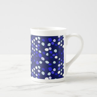 Blue Dots Multi Coloured Fun Geometric Design Bone China Mug