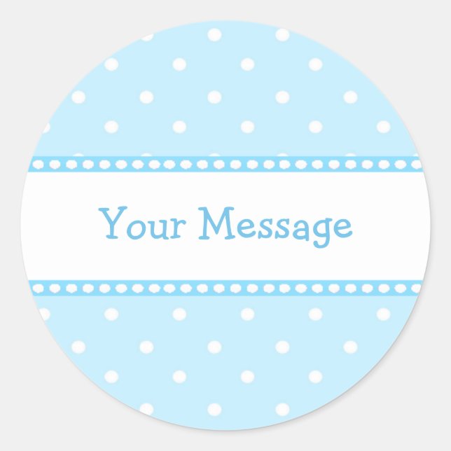 Blue  Dots Sticker (Front)