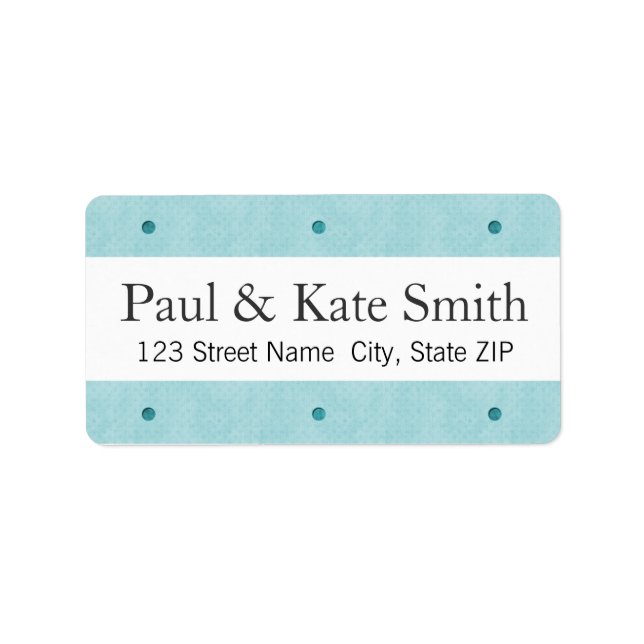 Blue Dots Textured Label (Front)