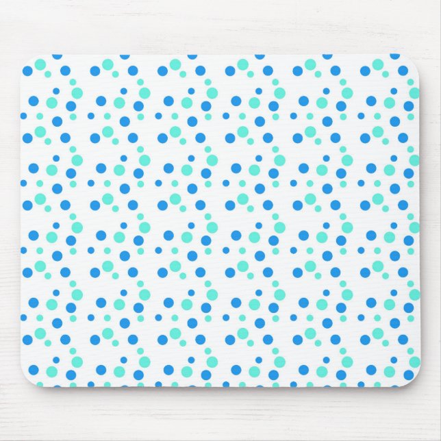 blue dots, white mouse pad (Front)