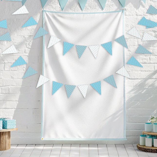 Blue Dotted Birthday Party For Twin Boys Bunting (Creator Uploaded)