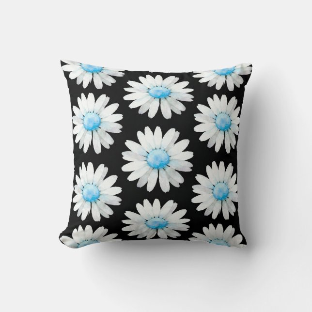 Blue Dotted Daisy's Cushion (Front)