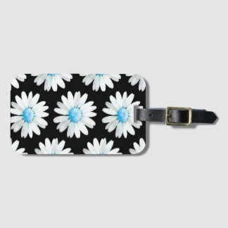 Blue Dotted Daisy's Luggage Tag