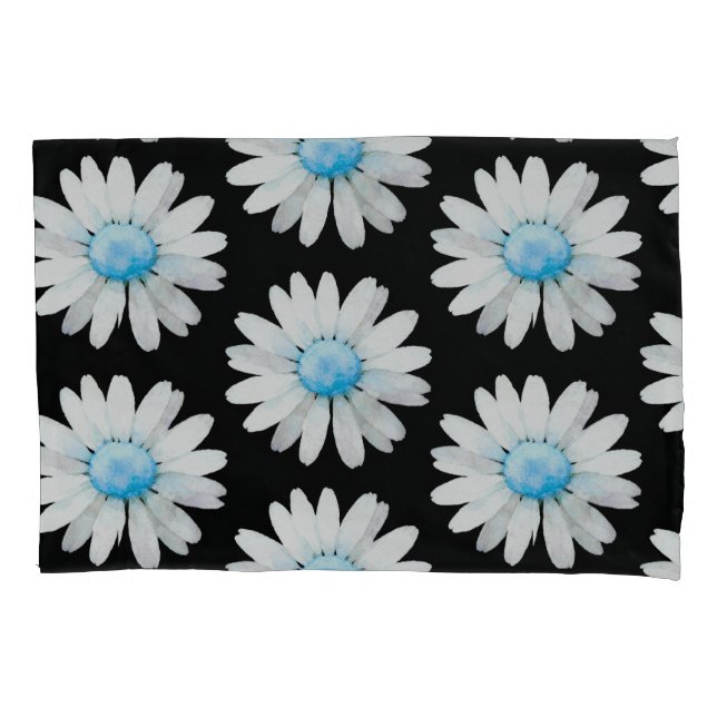 Blue Dotted Daisy's Pillowcase (Front)