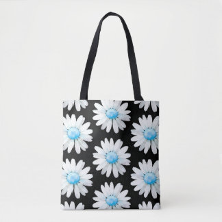 Blue Dotted Daisy's Tote Bag