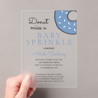 Blue Doughnut Baby Sprinkle Boy Baby Shower