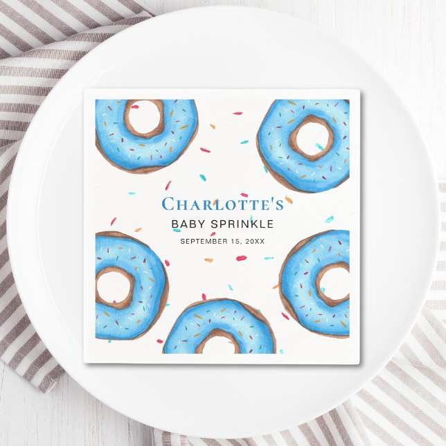 Blue Doughnut Baby Sprinkle Napkin (Creator Uploaded)