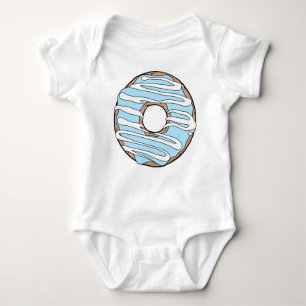 Blue Doughnut, Doughnut, Glaze, Icing, Frosting Baby Bodysuit