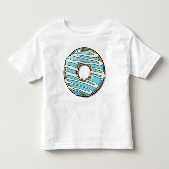 Blue Doughnut, Doughnut, Icing, Frosting, Glaze Toddler T-Shirt (Front)