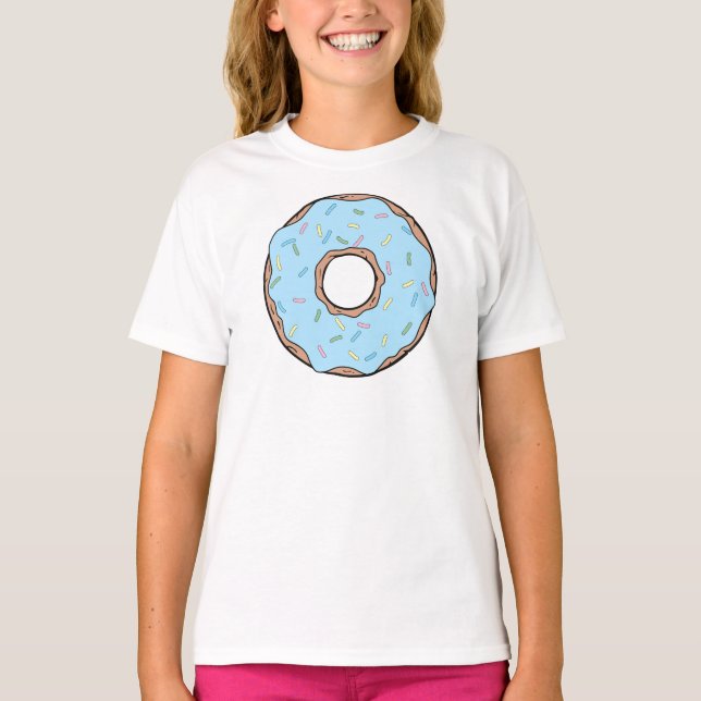 Blue Doughnut, Doughnut, Icing, Sprinkles, Frostin T-Shirt (Front)