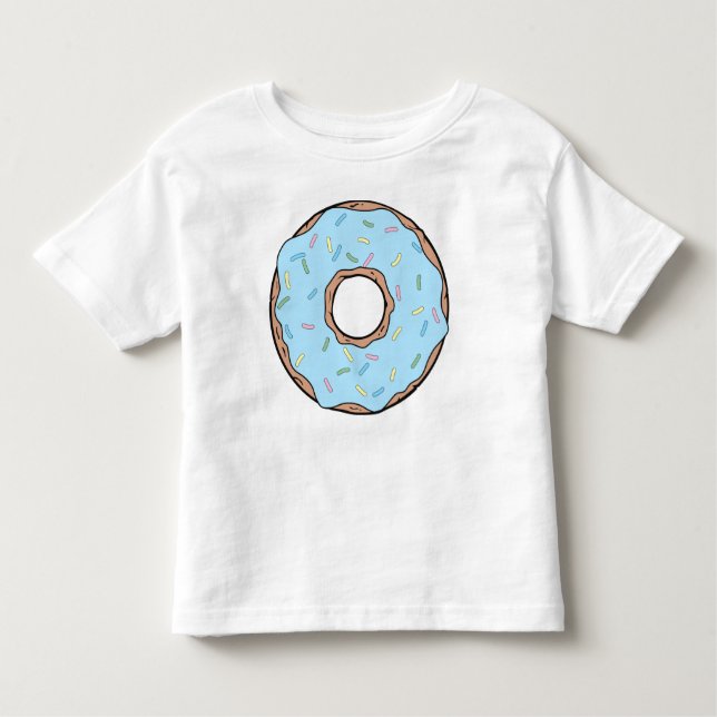 Blue Doughnut, Doughnut, Icing, Sprinkles, Frostin Toddler T-Shirt (Front)