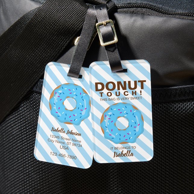 Blue Doughnut Luggage Tag (Creator Uploaded)