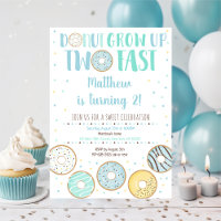 Blue Doughnut Second Birthday