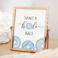 Blue doughnut thanks a hole bunch