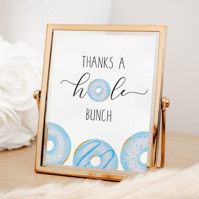 Blue doughnut thanks a hole bunch poster (Creator Uploaded)